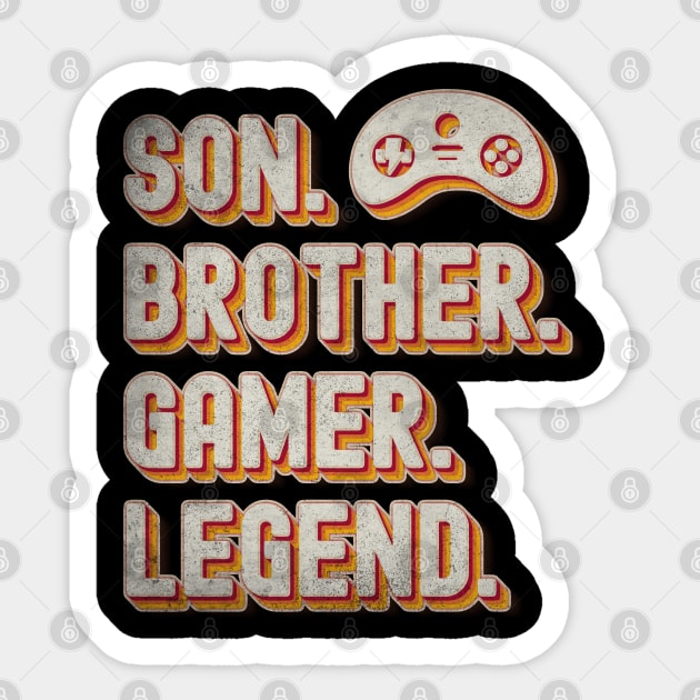 Son Brother Gaming Funny Video Games Lovers Sticker by ARTBYHM